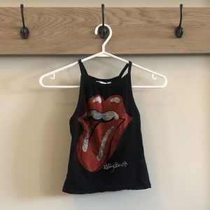 Rolling Stones Sleeveless Crop Top